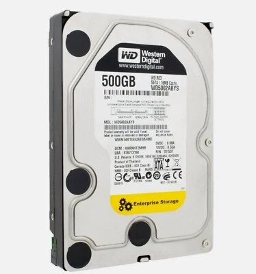 Western Digital 500GB WD5002ABYS 16MB Cache 3.5" PC HDD Hard Drive Enterprise - Image 1 of 4