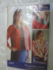 NIP Indygo Junction Misses London Jacket Sewing Pattern size S-XXL small to 2XL - Picture 1 of 1