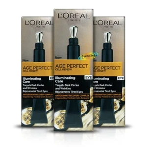 3x Loreal Age Perfect Cell Renew Illuminating Eye Care Cream 15ml - Picture 1 of 1
