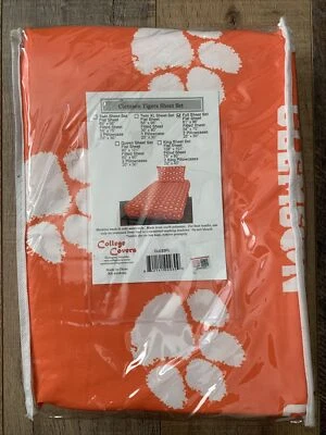 Clemson Tigers Sheet Set Full Bed - Image 1 of 4