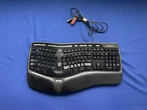 Microsoft Natural Ergonomic Keyboard 4000 v1.0 KU-0462 Model 1048 USB Wired - Picture 1 of 9