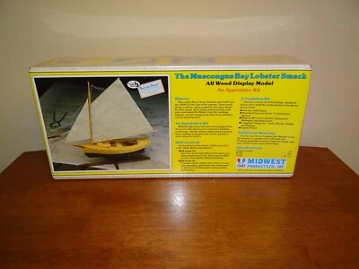 Midwest Products Wood Model Kit: Muscongus Bay Lobster Smack Sloop #951 - SEALED - Image 1 of 4