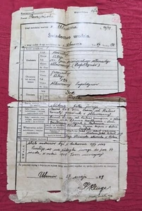 Rawa Ruska - Uhnów Poland Galicia Jewish Judaica Birth Certificate 1929 - Picture 1 of 10