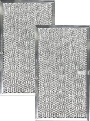 AIR FILTER FACTORY Compatible Broan 97007893 99010159 Aluminum Grease Range Hood Filters (2 Pack)