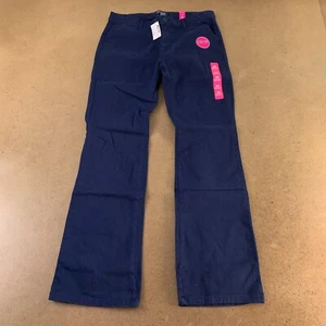 The Children's Place Girls Size 16 Tidal Blue Uniform Bootcut Chino Pants NWT - Picture 1 of 6