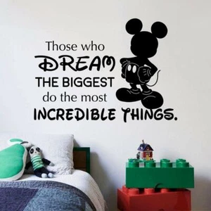 Incredible Quote Mickey Cartoon Home Room Wall Sticker Vinyl Art Decal Decor - Picture 1 of 5