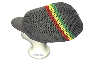 New Style Rasta Mesh Hat Cap Dubwise Irie Reggae Marley Selassie Jamaica L/XL - Picture 1 of 4