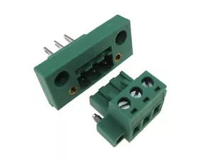 HQ 3-polig 5,08 mm Schraubklemme Stecker ummantelter Flansch - Schalttafeleinbau - Bild 1 von 1