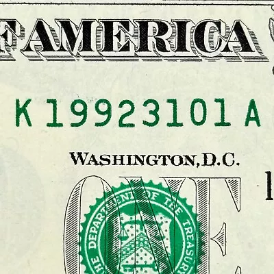 1992 31st of January Birthday Dollar Anniversary Fancy Serial Number Dollar NEW - Image 1 of 3