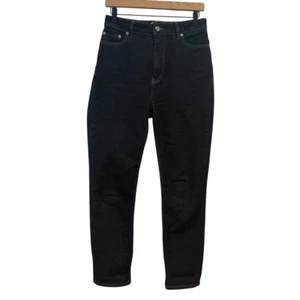 Pantalones de mezclilla Ganni Cutye recortados lavado oscuro talla 28 - Imagen 1 de 5