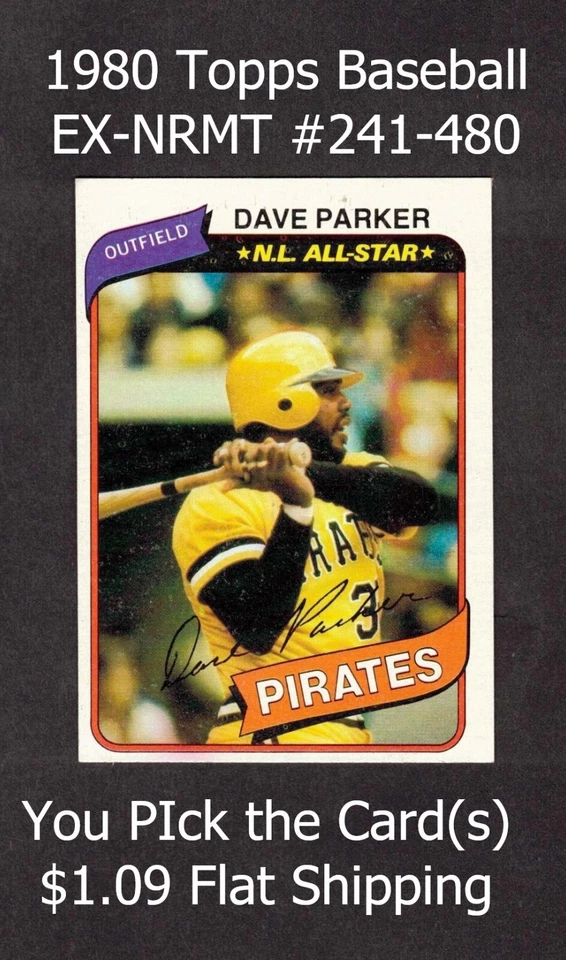 1980 Topps Baseball #241-480 YOUR CHOICE/$1.09 Flat Ship UPDATED 11/30 - Image 1 of 1