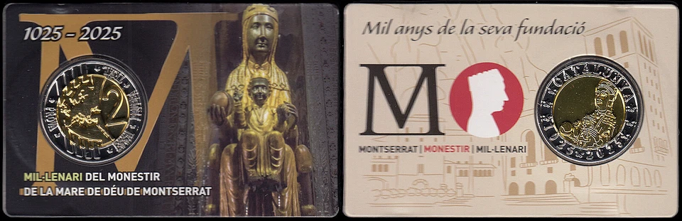 Catalunya prueba individual 2€ Mil.lenari de Montserrat 2024 - Imagen 1 de 1