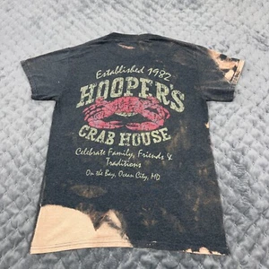 Hoppers Crab House Shirt Boys XL Gray Cotton Tie Dye Ocean City Sneaky Petes Y2K - Picture 1 of 7