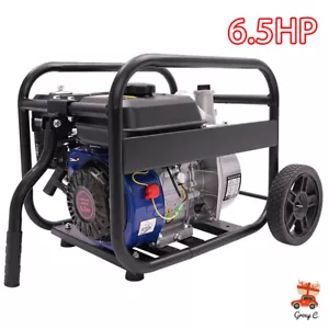 4-Takt Tragbare Wasserpumpe 6,5PS 4L Aluminium Wasserpumpe mit Griff und Rädern - Bild 1 von 17