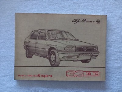 Libretto Uso e Manutenzione Alfa Romeo 33 1.8 TD - Immagine 1 di 4