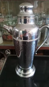 VINTAGE ART DECO COCKTAIL SHAKER MIXER MID CENTURY CHROME Stainless 16" - Picture 1 of 4