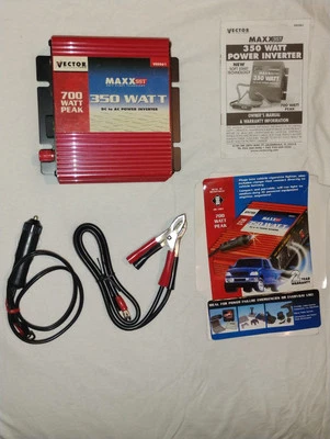New Vector 350 Watt 700 Peak Power Inverter Dual Plug DC to AC Car Boat RV  - Image 1 of 2