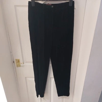 Pantalón Cónico Vintage Mulberry Negro Terciopelo Cintura Alta W32 L31  Foto 1 de 4