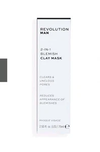 Revolution Man2 in 1 Anti-Blemish Face Mask Blemesh Clay Mask - Picture 1 of 2