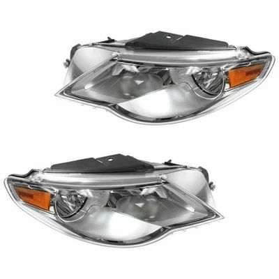 For Volkswagen CC Headlight 2009-2012 Pair Driver and Passenger Side DOT Type - Imagem 1 de 4