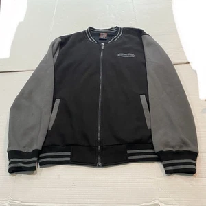 Men’s Golden Gate National Parks Alcatraz Island Black Grey Bomber Sz 2XL EUC - Picture 1 of 7