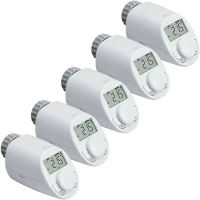 eqiva 5er Set Elektronik-Heizkörperthermostat Model N mit Boost-Funktion - Bild 1 von 2