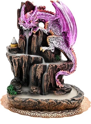 龙回流双面山瀑布香炉,喷泉烟香 — 第 1/4 张图片