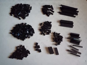 LEGO GROSSPACKUNG 416 SCHWARZE STEINE 1X1 1X2 1X3 1X4 1X6 1X8 1X12 1X16 1X2X2 - Bild 1 von 3