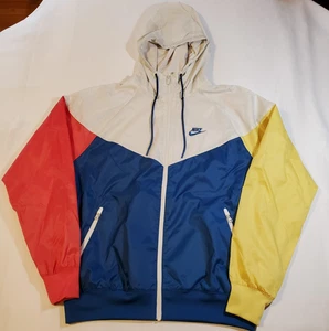 Nike Windrunner Hooded Jacket Mens Small Colorblock Full Zip Blue Red Yellow - Picture 1 of 14