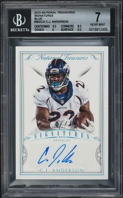 2015 National Treasures #SIG-CA C.J. Anderson Signatures Blue 1/1 - Image 1 of 2
