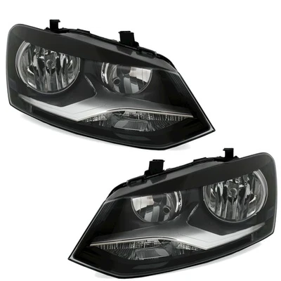 TYC Kit fari per Vw Polo 6R 2009-2017 H7 cromati Highline Comfortline Cross