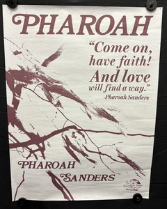 2023 Pharoah Sanders (1977) #2 - Luaka Bop Records Promo Poster flach 18" x 24" - Bild 1 von 4