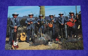 Postal cromada vintage de la banda Country Western "The Sons of the Pioneers" - Imagen 1 de 4