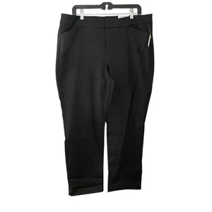 Old Navy schwarz Pixie hoch geschnitten Secret glatte Taschen Hose Gr. 16 Stretch NEU - Bild 1 von 6