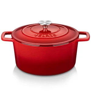 6 QT Enameled Cast Iron Dutch Oven, Dual Handles Dutch Oven Pot with Lid,Heav... - Picture 1 of 8