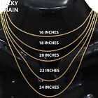 16''18''20''22''24''14K GOLD FILLED ROPE CHAIN NECKLACE 1.5mm 6g-10g H3