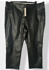 Debenhams At Kley   Cropped Faux Leather Trousers   Black   20 Bnwt Rrp 39