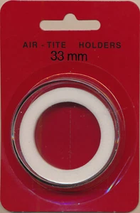 AIR-TITE runder Münzhalter - 33 mm - weißer Ring - 10 $ Gold, 1. Ehepartner Bronze - Bild 1 von 5
