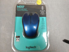 NEW Logitech M 317 Wireless mouse ( Blue) #910-002901