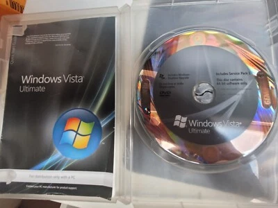 Microsoft Windows Vista Ultimate (64 bit version disc) Full install l!! - Image 1 of 2
