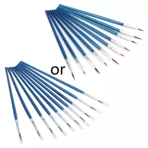 10Pcs Nylon Hair Artist Paint Brush Acrylic Watercolor Round Fine Hand Point Tip - Picture 1 of 8