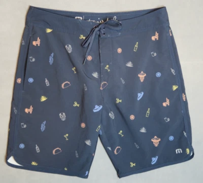 Pantalones Cortos Travis Mathew Sunset Mojito Boardshort Calaveras Estampado Tequila Talla 34 Foto 1 de 4