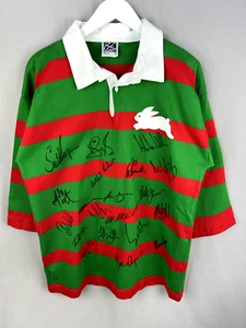 Vtg South Sydney Rabbitohs Rugby Jersey Mens Large 1967-1971 Team Autographed - Picture 1 of 16