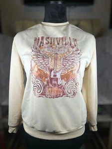 Suéter Beige Niña Jóvenes 11-12 Nashville Música Diseño Ciudad - Imagen 1 de 10