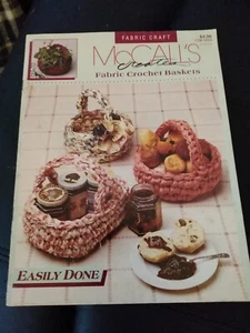 McCall's Creates Fabric Crochet Baskets Leaflet 14024 Pattern - Picture 1 of 2