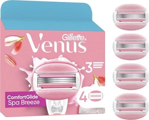 Gillette Venus ComfortGlide Spa Breeze Razor Blades Pack of 4 - Picture 1 of 15