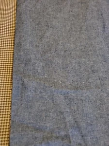 Vintage Sewing Fabric Blue Chambray Shirting 19x60" 1/2yd Cotton - Picture 1 of 5