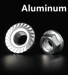 Aluminium Sechskantmuttern mit Flansch M5 M6 M8 M10 - Bild 1 von 12