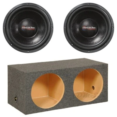American Bass TITAN-1544 Dual 15 Inch 3000W D4 Subwoofers & Sealed Box Package - Image 1 of 4