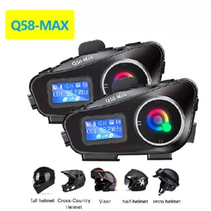 Q58 Max Motorcycles Helmet Bluetooth Intercom Supports Multi-Scene Mixed Music - Bild 1 von 28